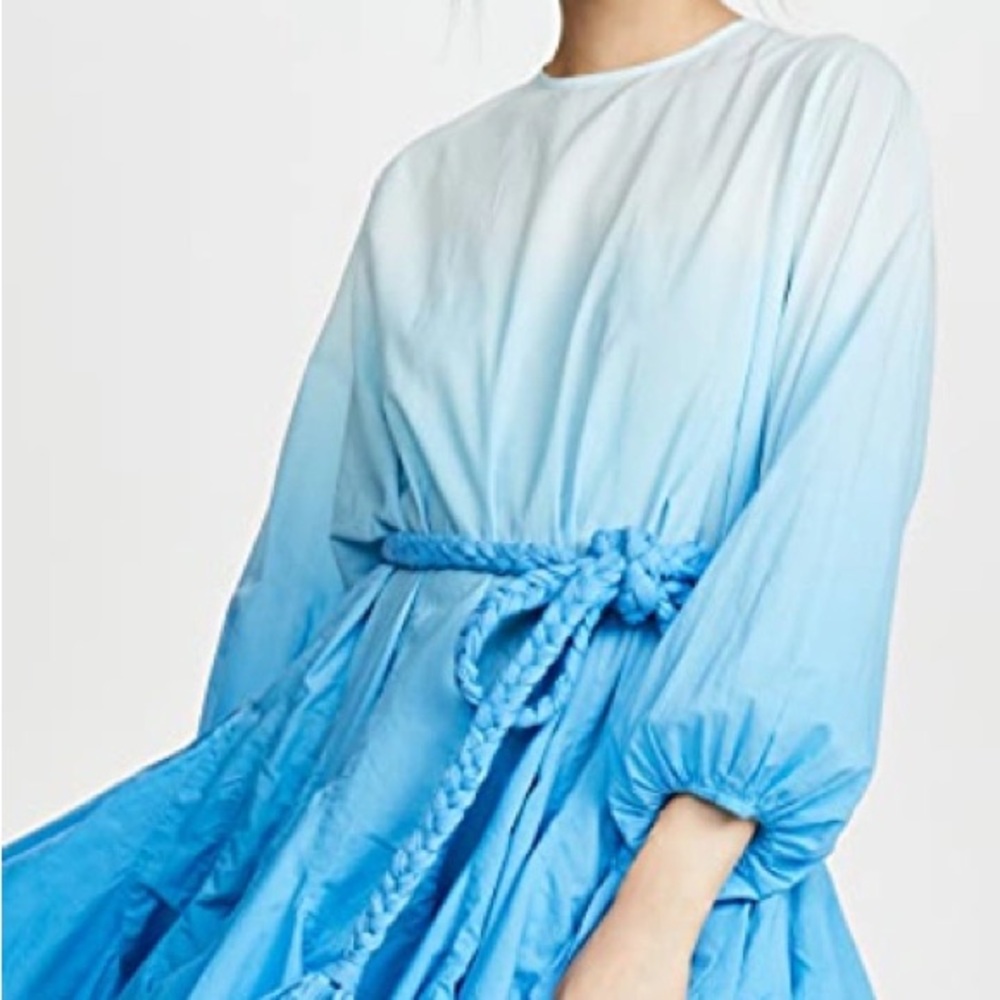 RHODE Blue Gradient Long Sleeve Dress